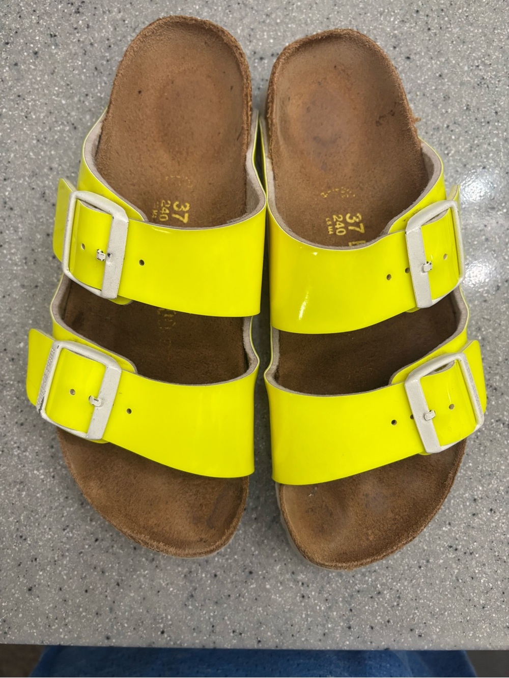 Women’s Neon Yellow Arizona Sandals